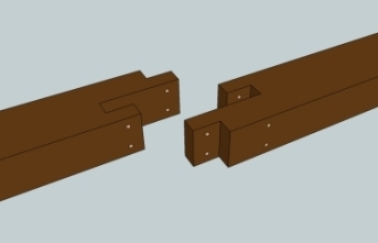 scarf joint, face-halved and bladed